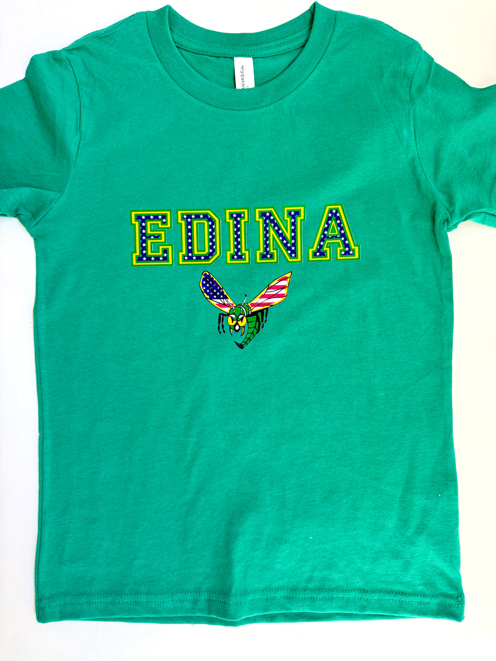 Youth Green Bella Canvas Tee Edina Screen Print