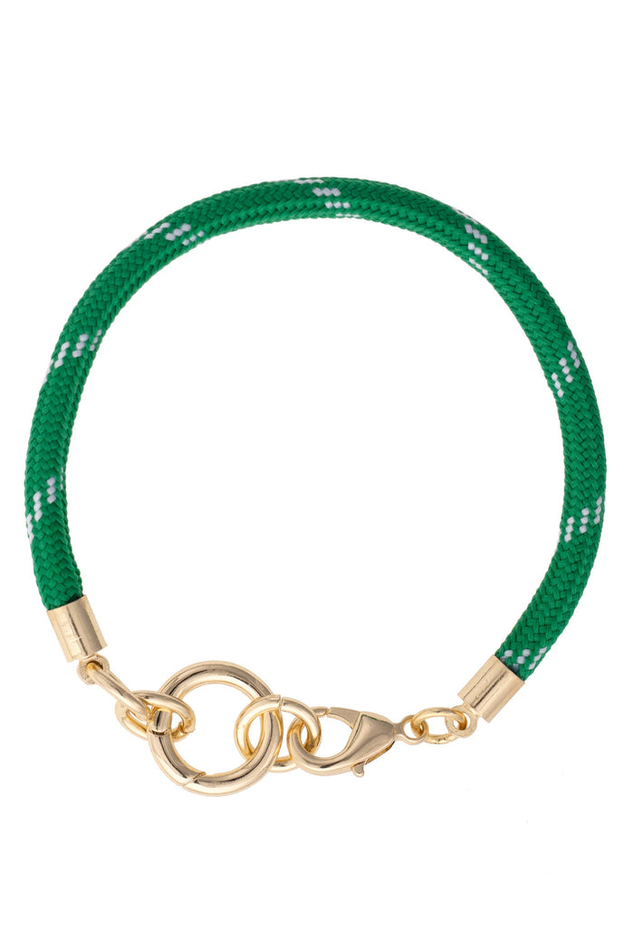 Goldie Paracord Charm Bracelet Base: Kelly Green