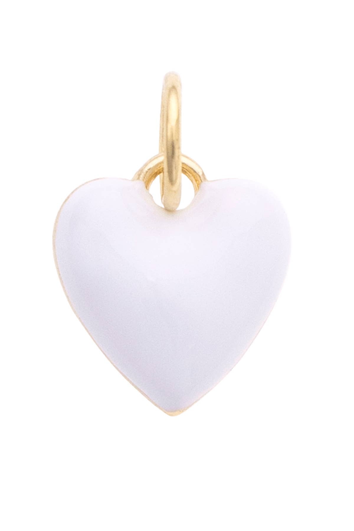 Puffy Heart Charm in White