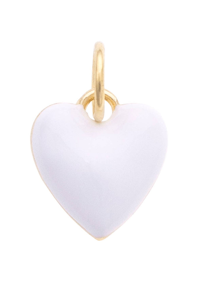 Puffy Heart Charm in White