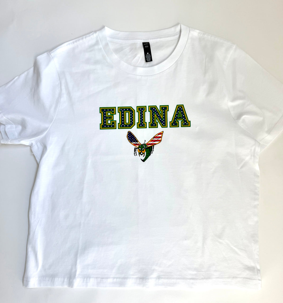 Edina Hornets R,W,B White  Tee