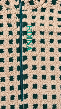 Green Checkered Fleece Jacket
