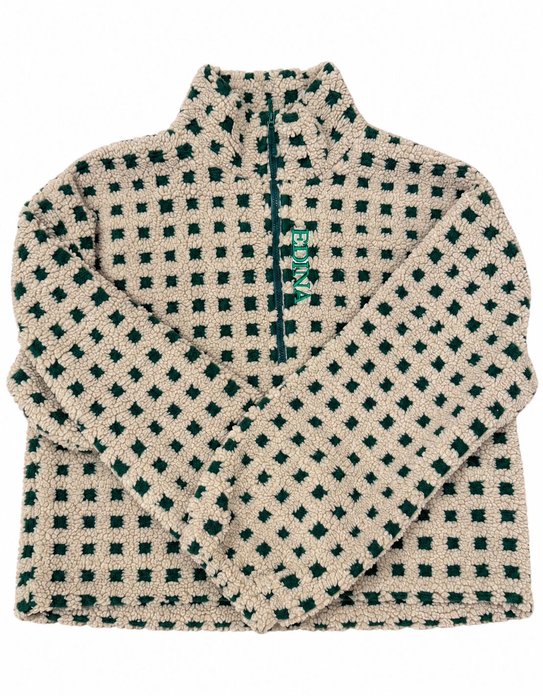 Green Checkered Fleece Jacket