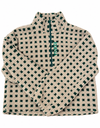 Green Checkered Fleece Jacket