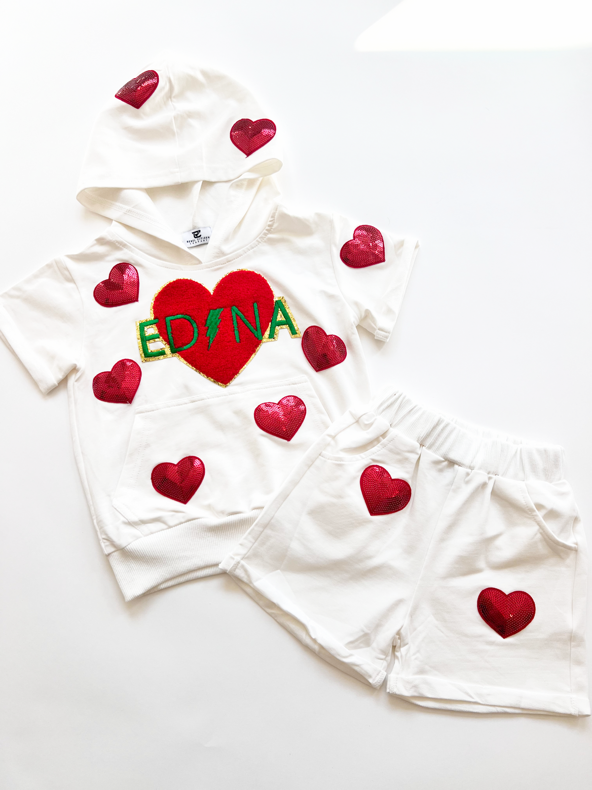 Edina Girls Heart Sequin Set