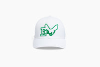 EDINA HORNETS PUFF EMBROIDERY HAT -  WHITE