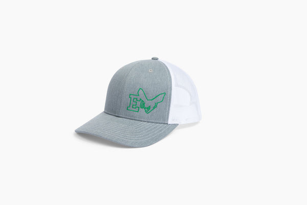 EDINA HORNET TRUCKER HAT - GREY / WHITE