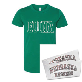 Youth Green Bella Canvas Tee Edina Screen Print